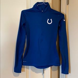 XS Nike pullover zip up Colts dri fit top